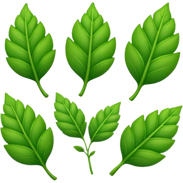 create a green leaves for salaad emoji
