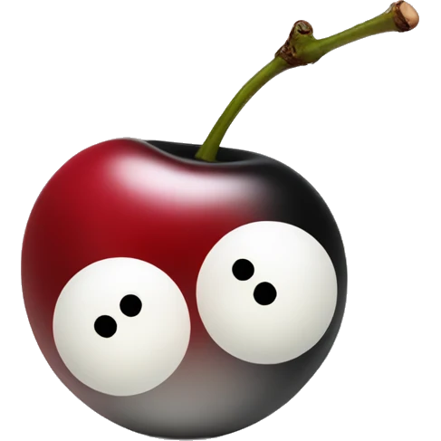 Two 8 ball cherries emoji