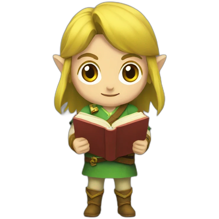 zelda-with-book emoji