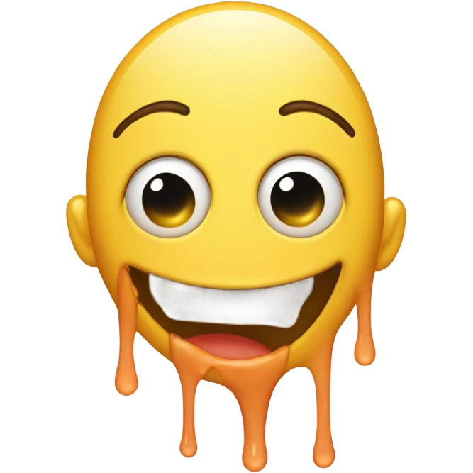 upside down melting face emoji