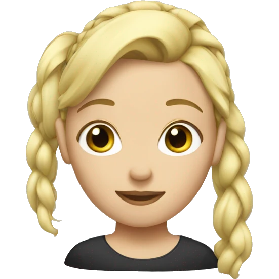 blond ponytail woman emoji