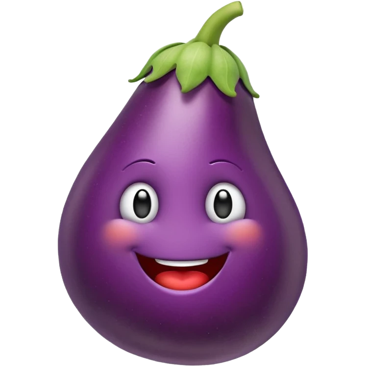 cartoonish, cheeky emoji resembling a penis, using vegetables or objects for innuendo, apple emoji style emoji