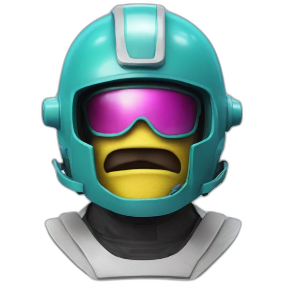 Retro wave argonaut with helmet emoji