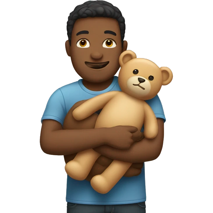 person hugging teddy bear emoji