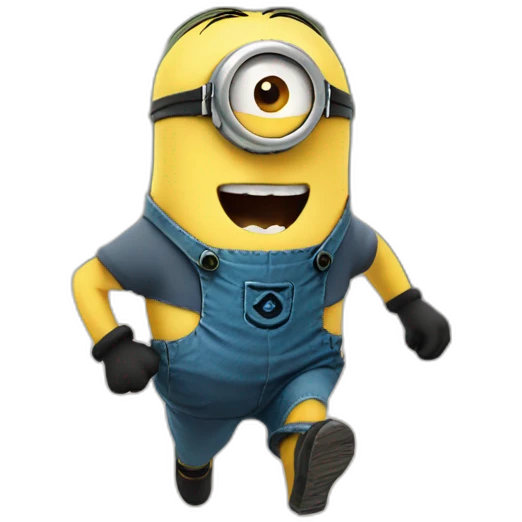 minion runs and laughs a lot  emoji