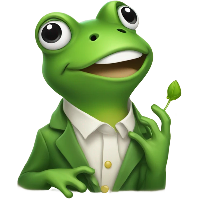create a frog emoji blowing a kiss emoji