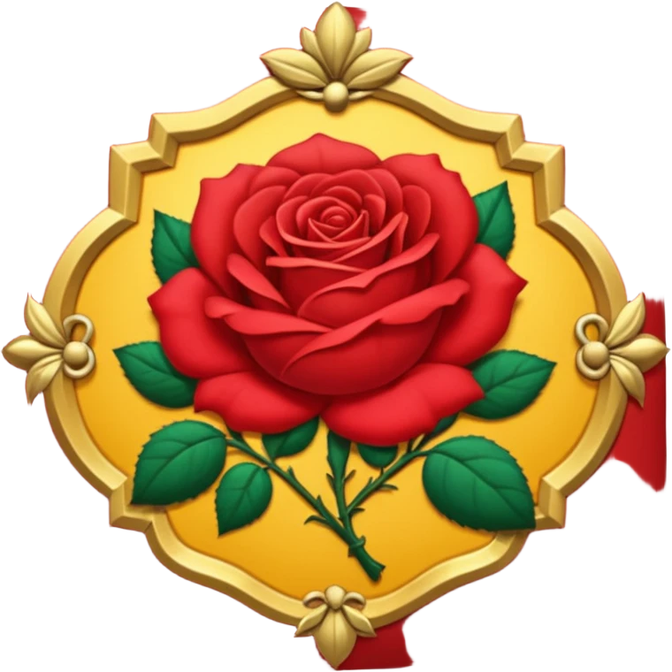 brasão com rosas condessa vermelha emoji