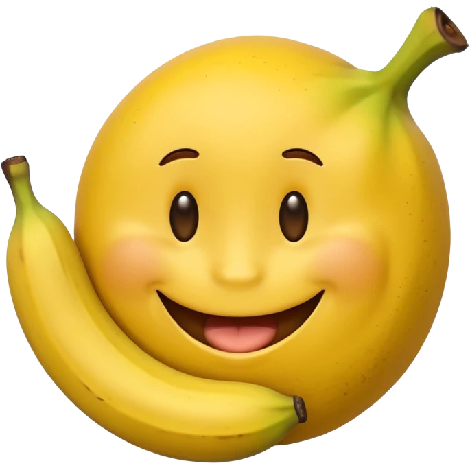 a yellow smiley face sucking a banana emoji
