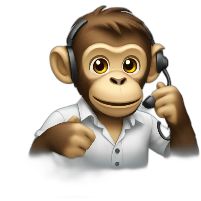 monkey call center emoji