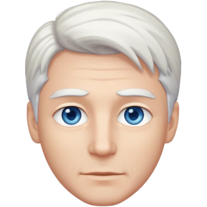 White-haired guy that looks and has beautiful blue eyes  emoji