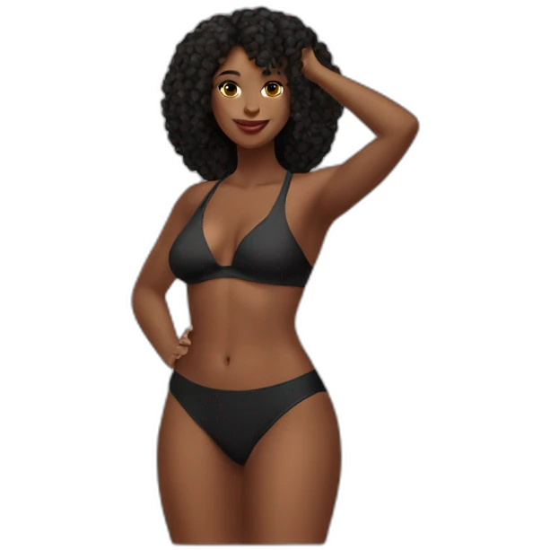 soft-fit-black-woman-bikini emoji