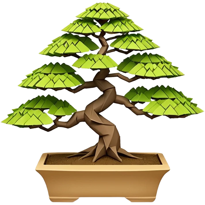 Bonsai fine-leaf origami  emoji