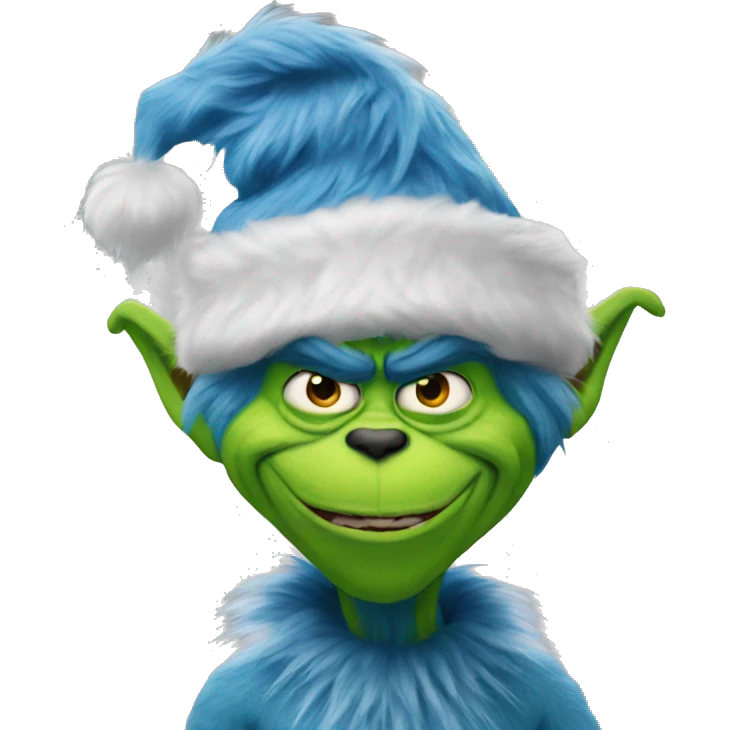 The blue grinch  emoji