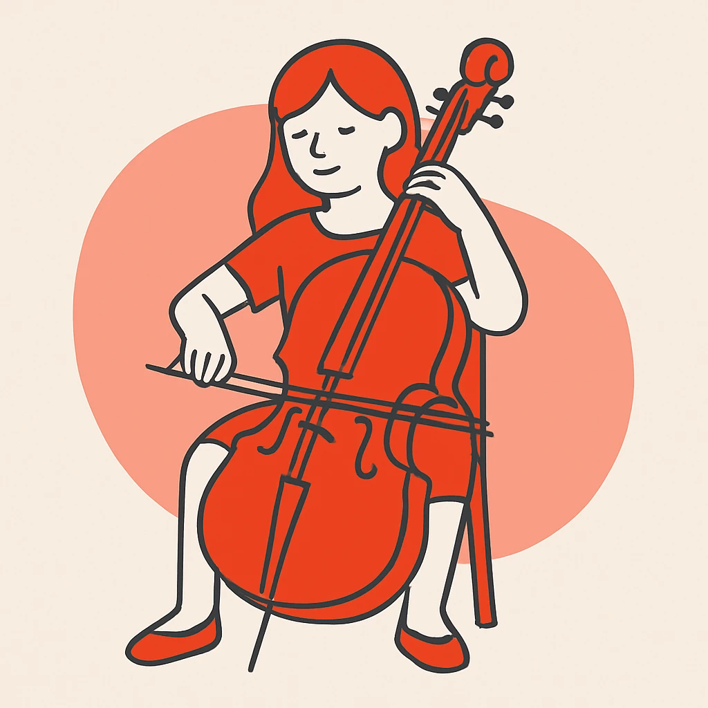 girl playing cello emoji