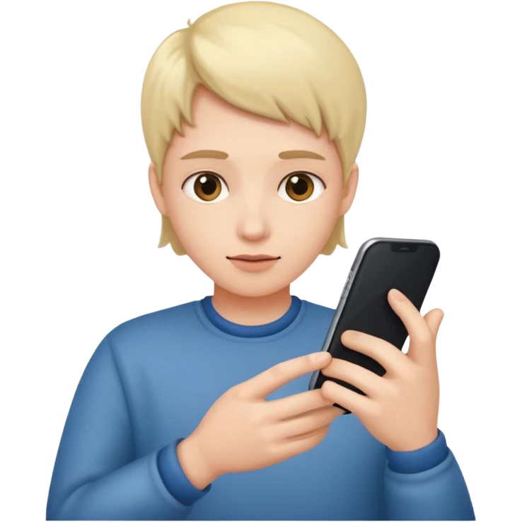 scrolling on a mobile emoji