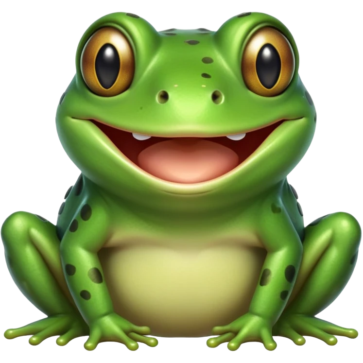 Frog laughing emoji