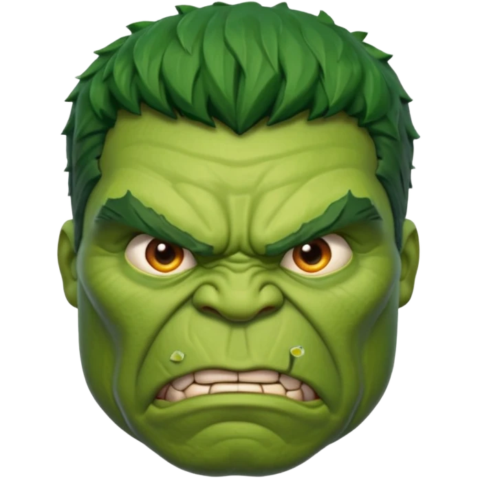 old Hulk  angry  character face only front face different emoji