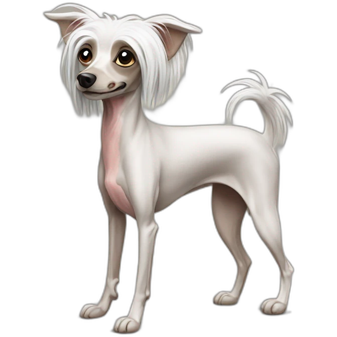 Chinese Crested kebab emoji