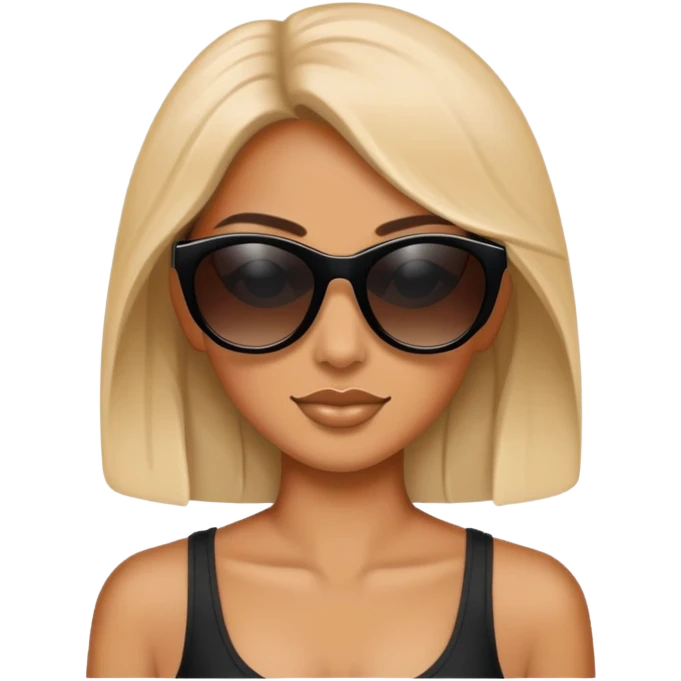 Women ware sunglasses black emoji