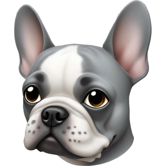 Grey French Bulldog  emoji
