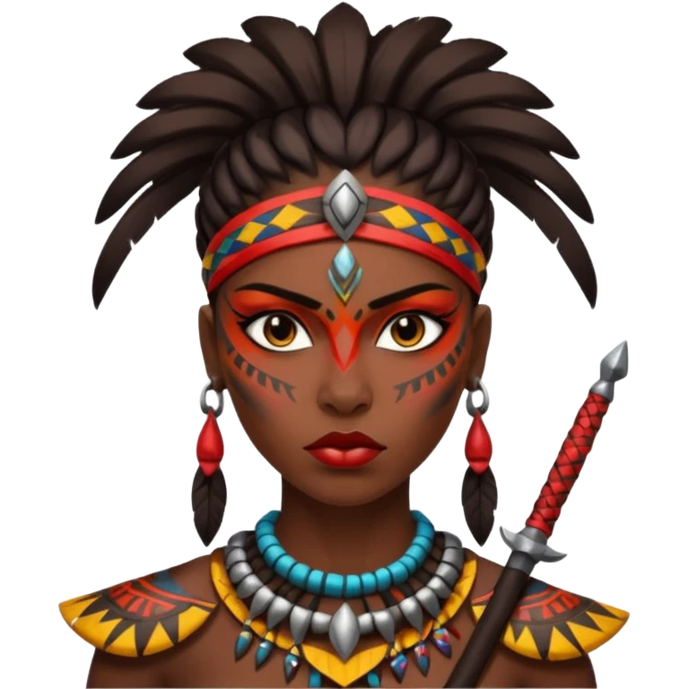 woman African warrior emoji
