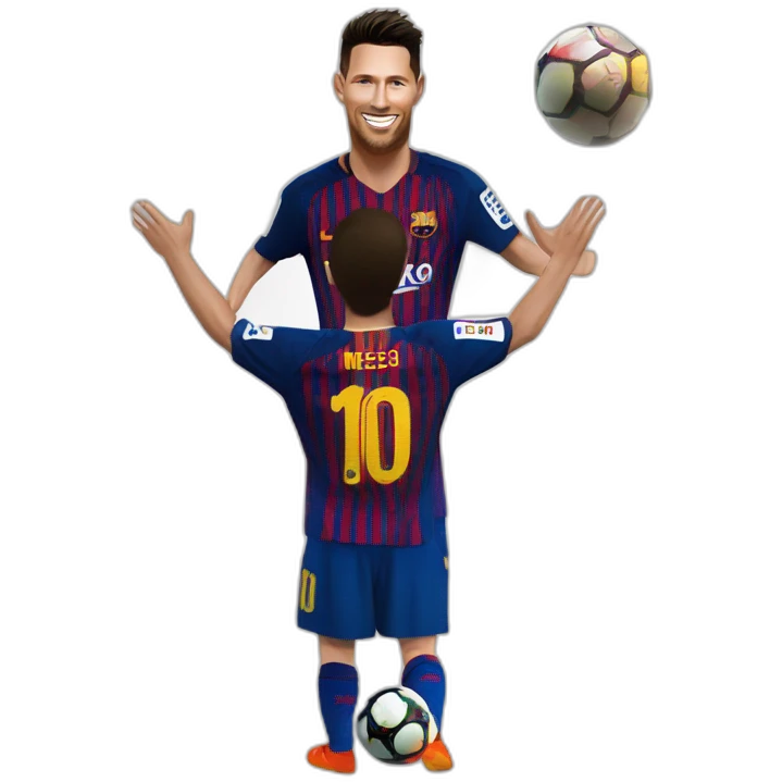 Messi et Ronaldo qui se serrent la main emoji