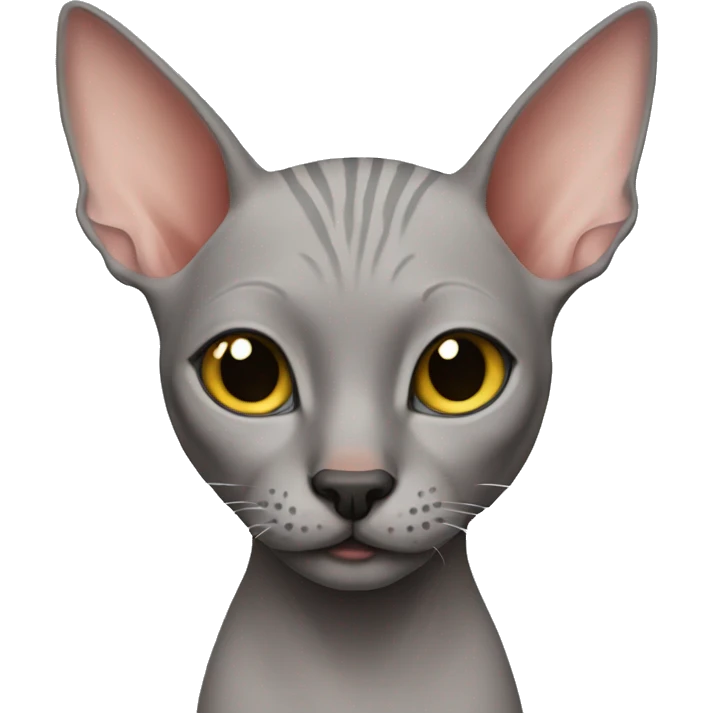 Christmas hairless cat emoji