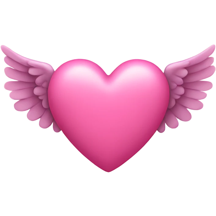 Pink heart with wings emoji