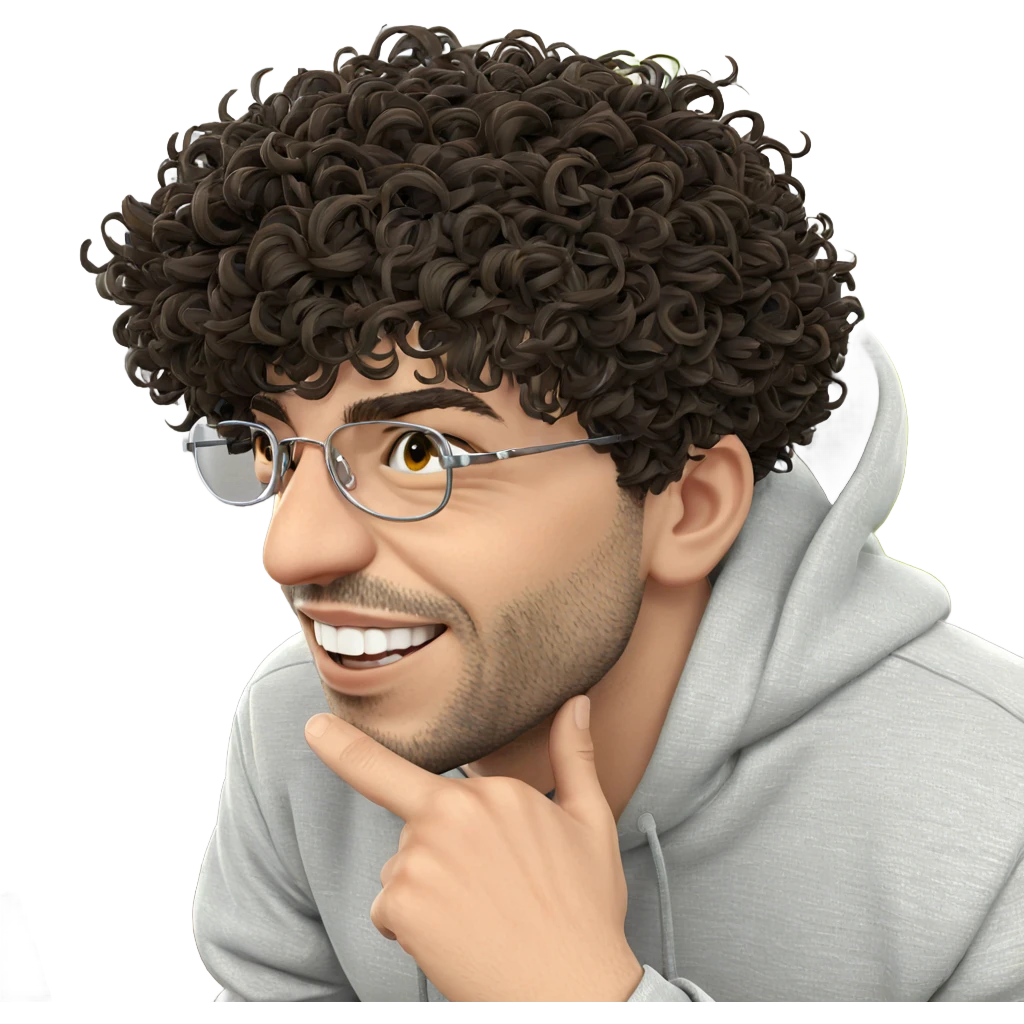 thoughtful smile of a man emoji
