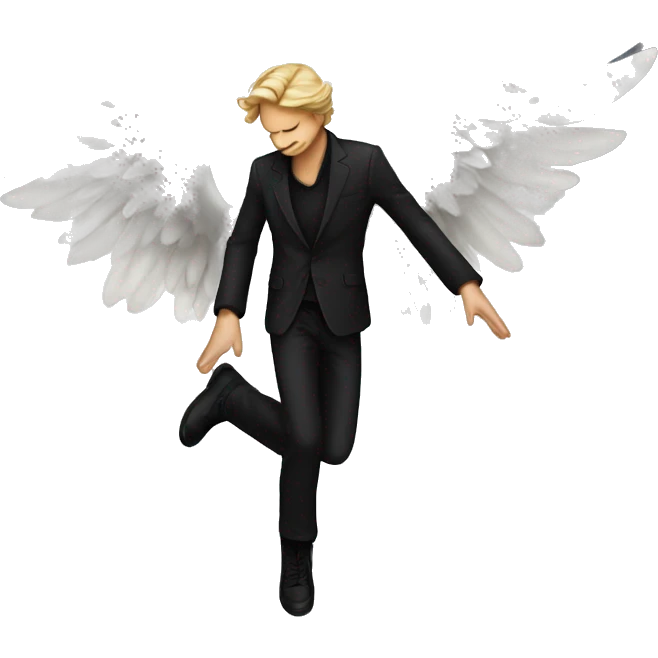 Falling Angel Lucifer Dark Wings  emoji