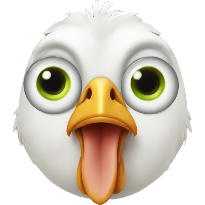 Chicken with eyes cucumber  emoji