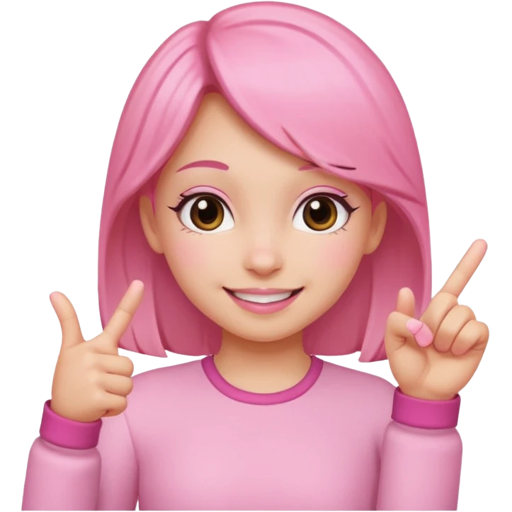 pinky finger up cute girly emoji