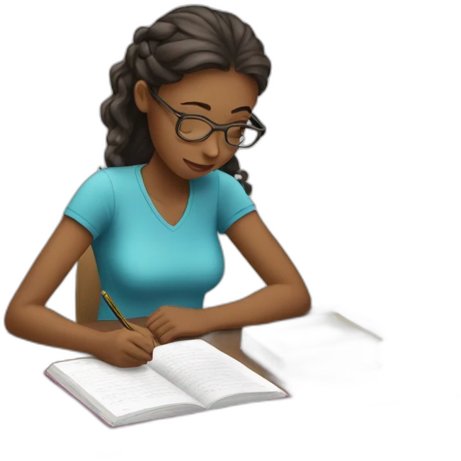 Girl studying emoji