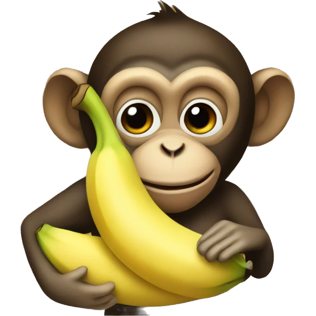Monkey wearing a banana  emoji