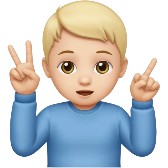 Baby flipping me off emoji