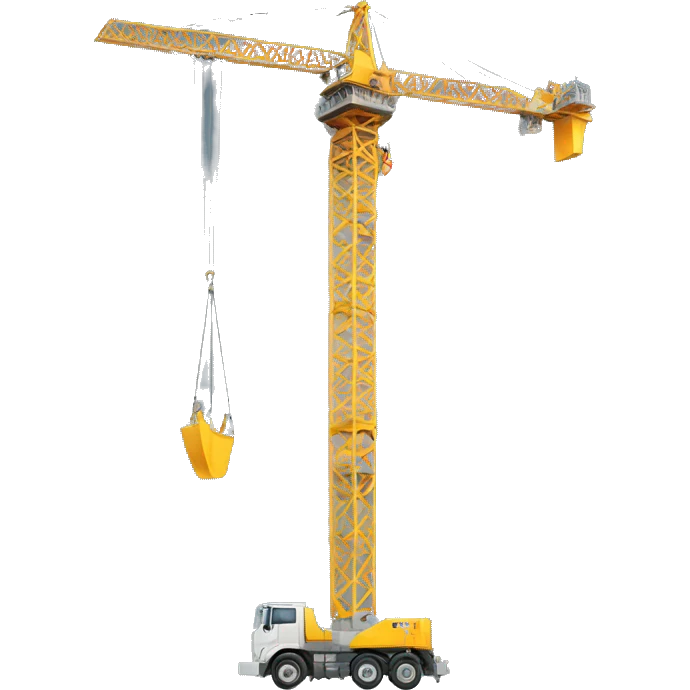 construction crane with a mustache emoji