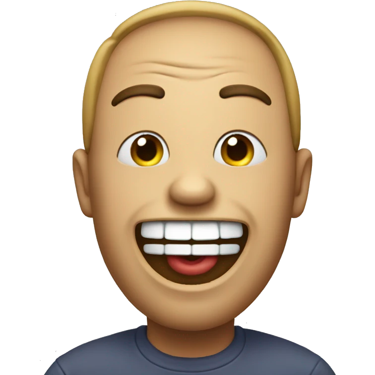 Laugh emoji with big hip  emoji