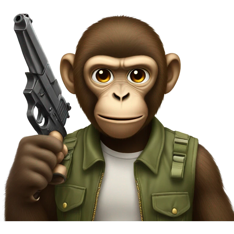 Monkey with a gun emoji