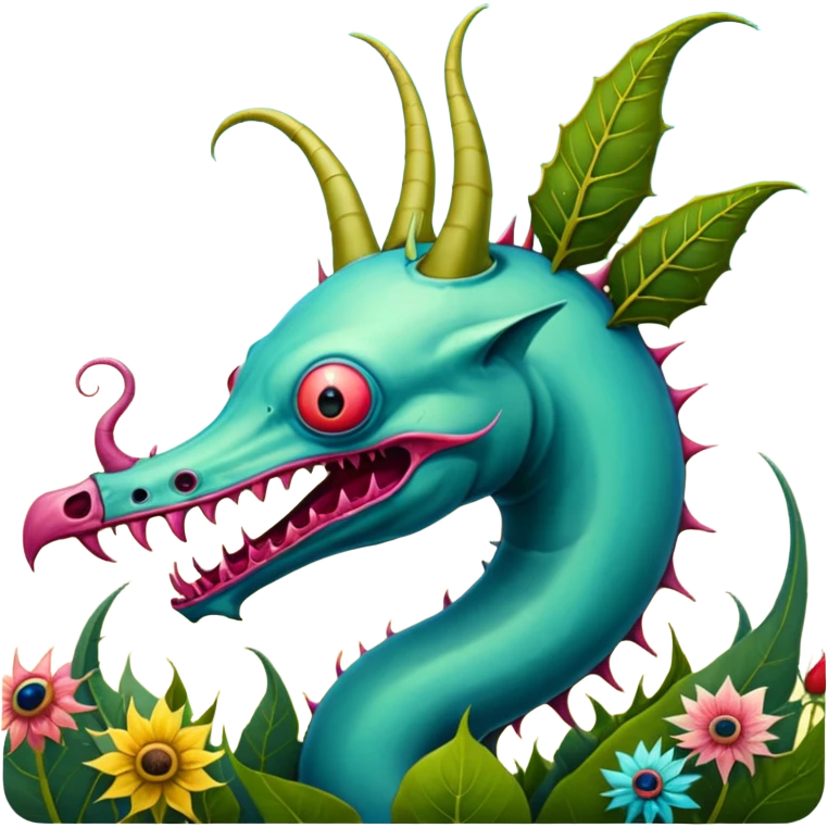 solarpunk - hieronymus bosch phantasmagoric creatures from the garden of earthly delights emoji