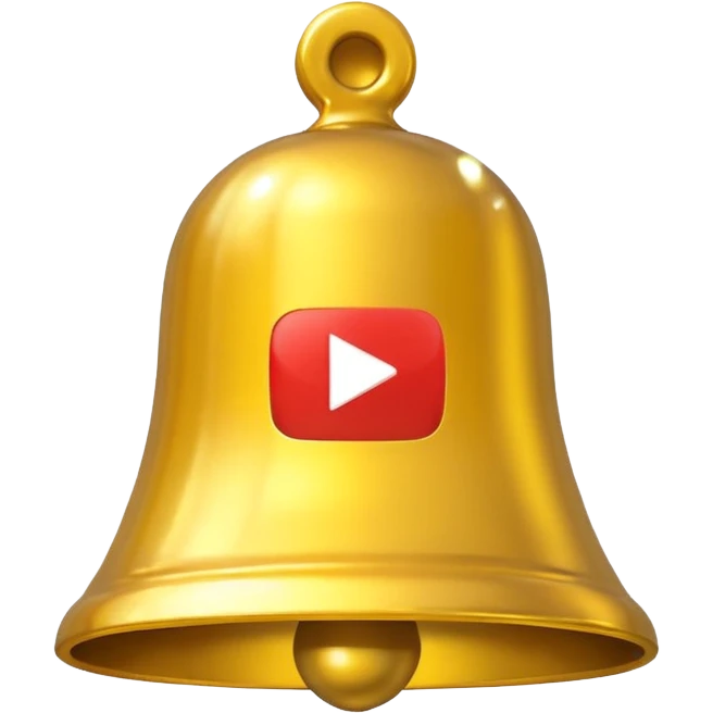yellow YouTube bell icon emoji