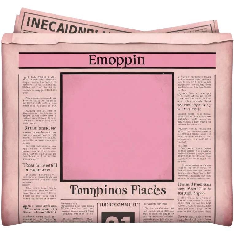 pink newspaper emoji