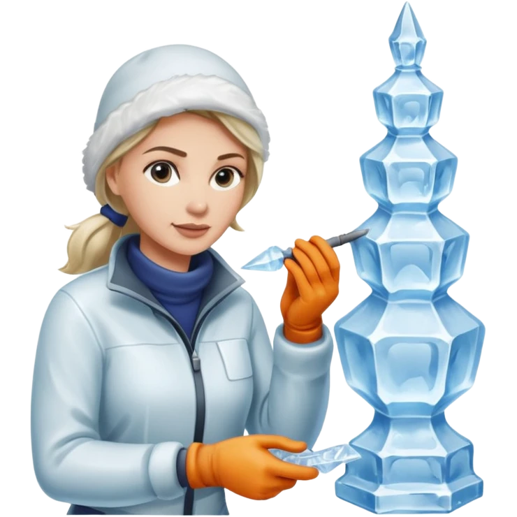 female ice sculptor emoji