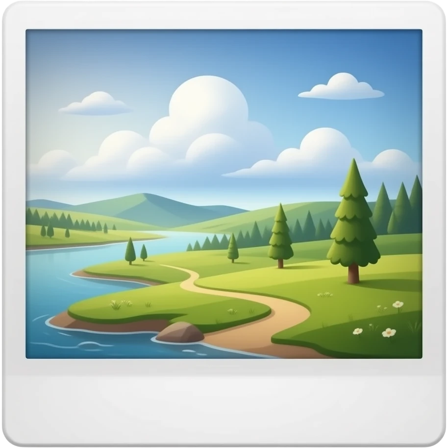 Polaroid photo paper emoji