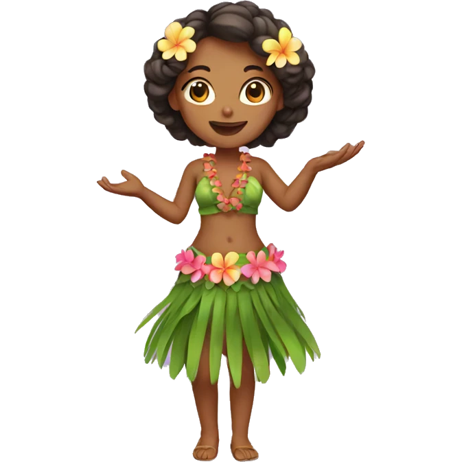 Hula girl emoji