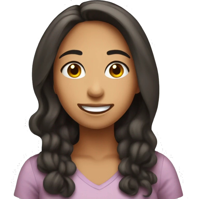 Pretty excited Latina girl who wants her boyfriend emoji
