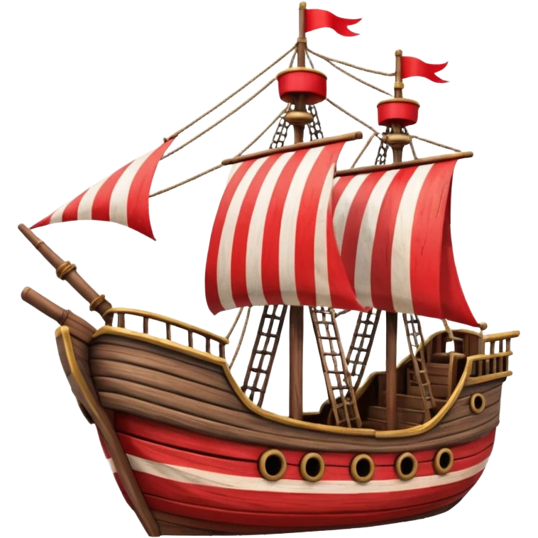simple small Pirate Ship Ride  emoji