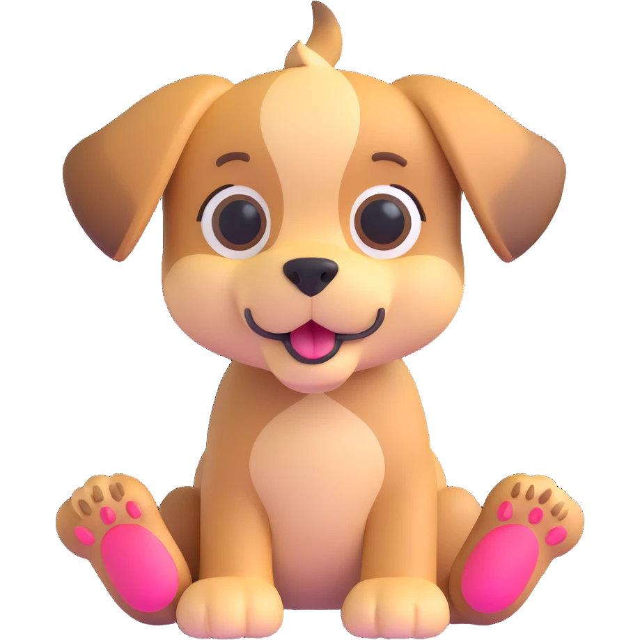 puppy showing its paws emoji