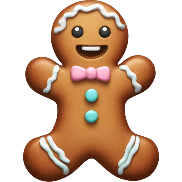 Pastel gingerbread man emoji