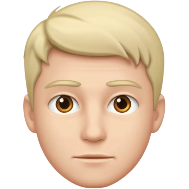 Make a close up of a male emoji