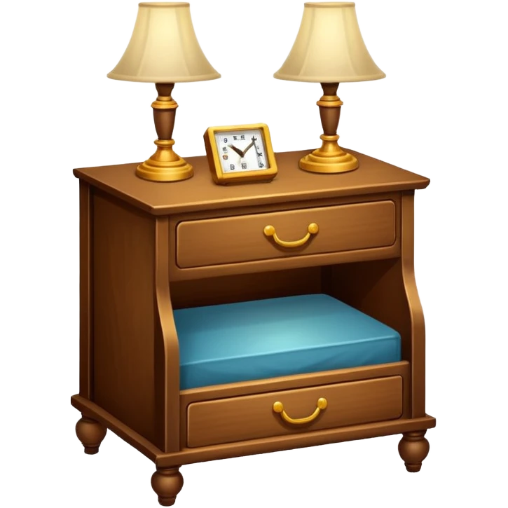 A Cupboard-commode-drawer-night-bed-stand furniture with a night lamp,WİTH BED emoji